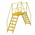 Vestil 6 Step Cross-Over Ladder 58"H x 50"W Yellow Powder Coat Steel COL-6-56-44